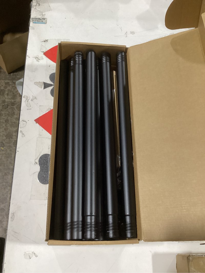 1” Diameter Black Curtain Rods for Windows, 2 Pack 30-120 Inch Heavy Duty Window Rods, Long Adjustab