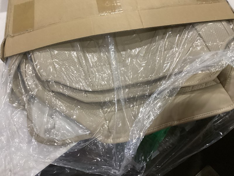 Condition photo showing Good Condition for FLORICH Front Seat Covers, Leather Car Seat Covers Luxury Automotive Seat Covers Waterproof Car Seat Protectors Universal Fit for Most Cars SUV Trucks Vehicles, Beige Beige FrontPair