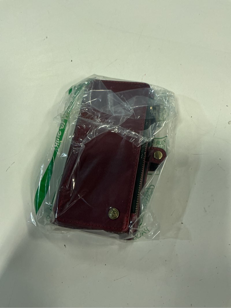 Condition photo showing Good Condition for defencase for iphone 13 magnetic wallet case compatible with magsafe with rfid blocking zipper & card holder for women men, pu leather strap detachable phone case for iphone 13 (6.1 inches), wine red iphone 13 - 6.1" (detachable with magsafe)-wine red