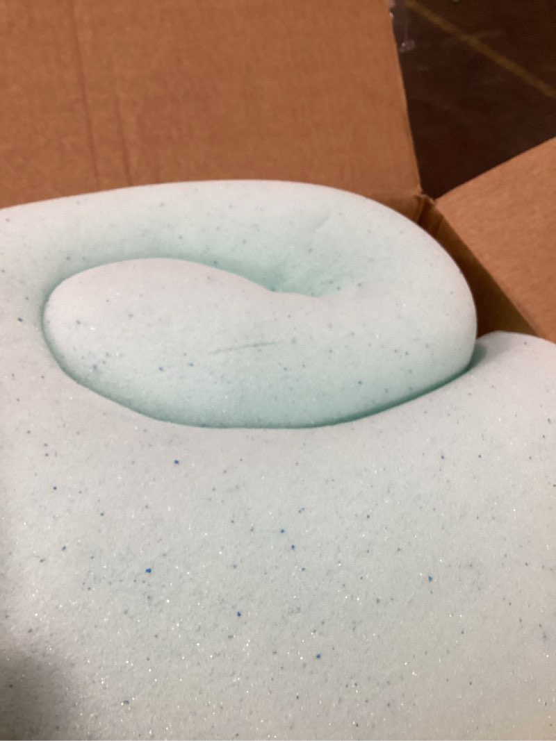 Condition photo showing Good Condition for cervical pillow for neck pain relief, contour memory foam pillows for sleeping, odorless ergonomic pillow adjustable orthopedic cooling pillow bed pillow neck support for side back stomach sleepers blue