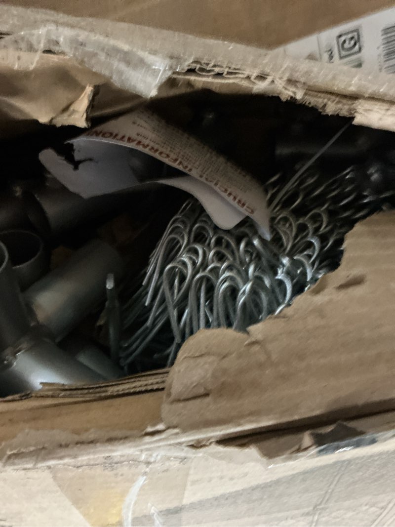 Condition photo showing Good Condition for 6 ft. h x 5 ft. w x 10 or 6 ft. h x 8 ft. w x 6.5 ft. l - 2-in-1 galvanized chain link with pc frame box kit