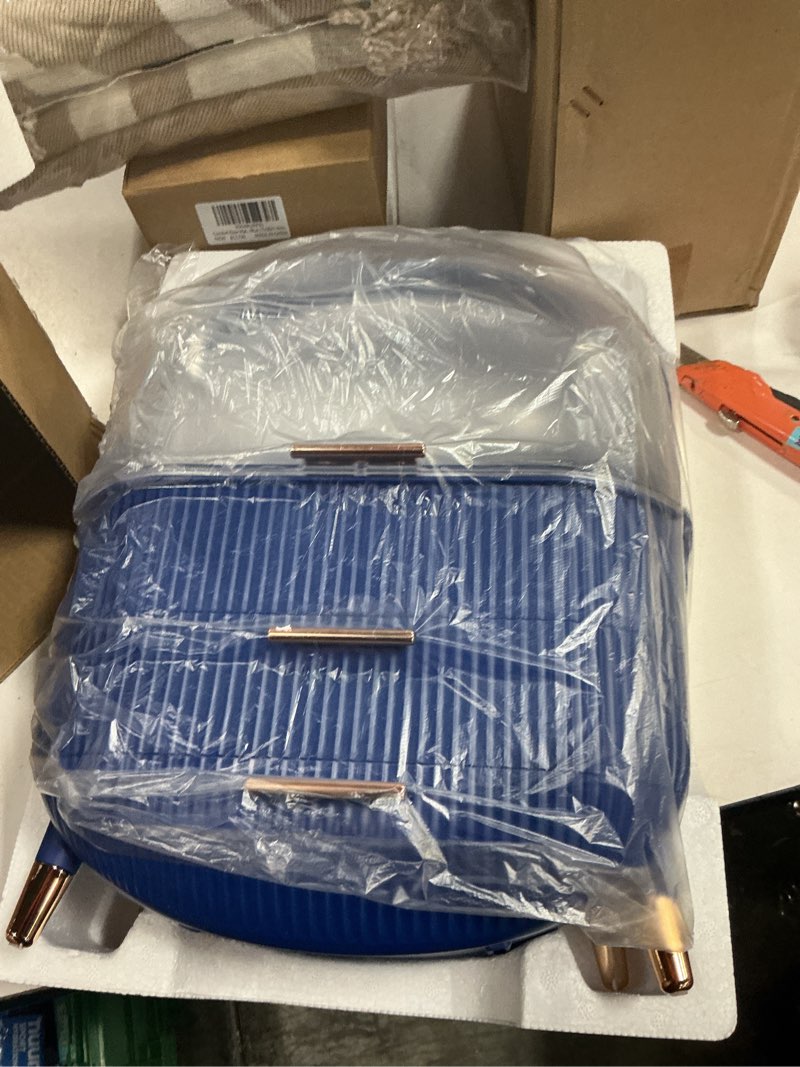 Condition photo showing Good Condition for MASSY Egg Shape(Oval) Makeup Storage Box, Countertop Portable Vanity Cosmetics Organizer Preppy Blue