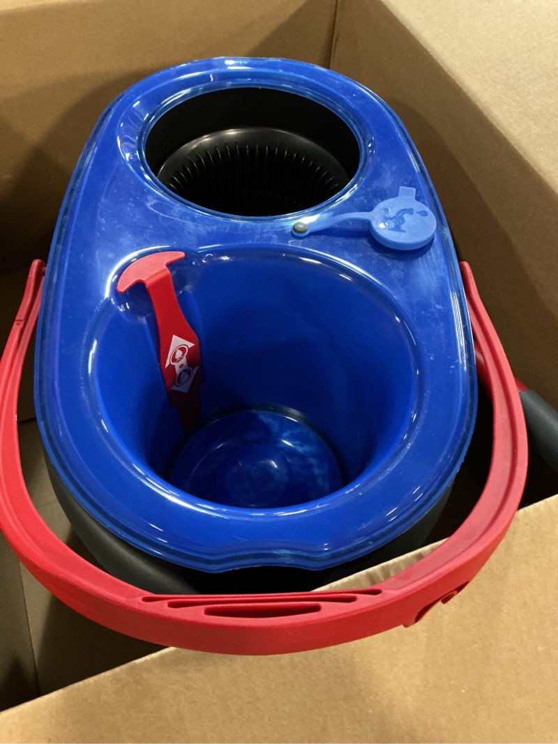 Condition photo showing Good Condition for O-Cedar RinseClean Spin Mop & Bucket System + 2 Extra Mop Heads| Clean with Water | Removes 99% of Bacteria Plastic Rinseclean Spin Mop & Bucket + 2 Extra Refills Cleaning System