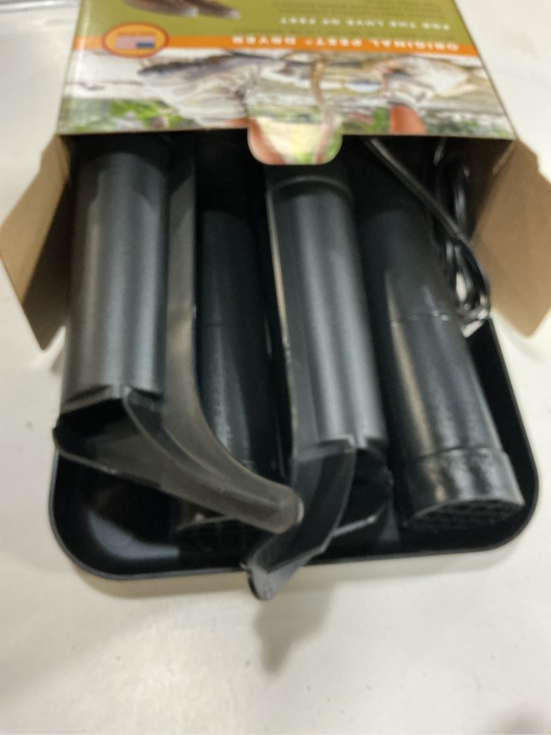 Condition photo showing New/Like New for peet original 2-shoe dryer for hunting boots - silent, gentle air drying for leather, rubber, neoprene, and more