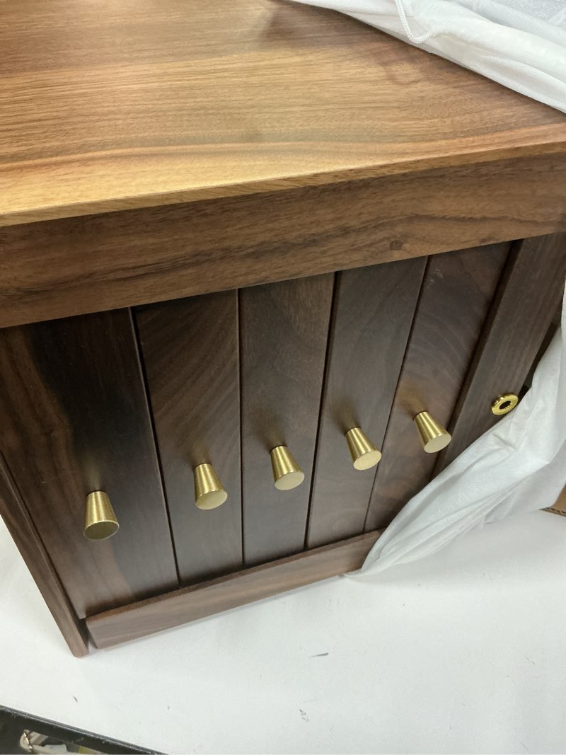 Condition photo showing Good Condition for 6-Layer Black Walnut Wooden Jewelry Box with Lock and Key, Large Luxury Jewelry Organizer Box for Women, Earring & Necklace Storage, Ring Trays, Gift for Wife, Mom or Her