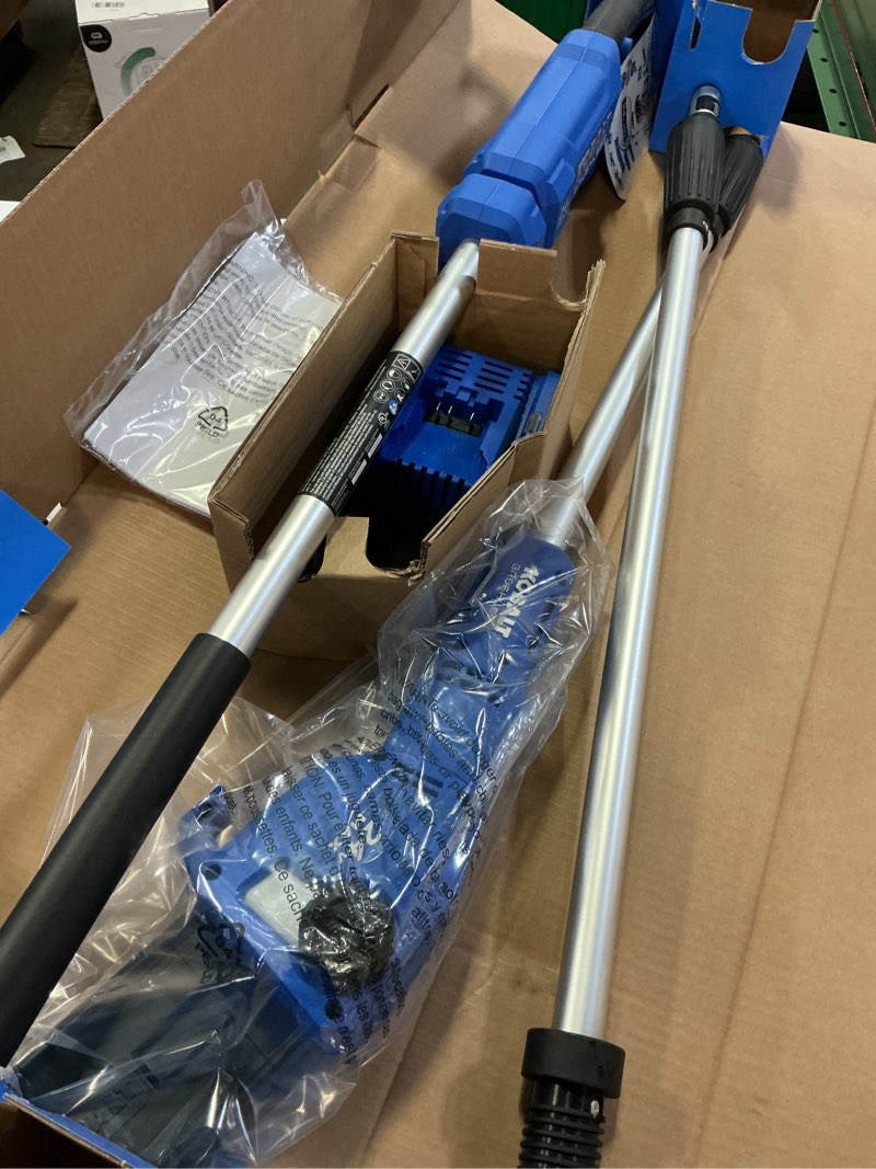 Condition photo showing As Is for (incomplete ) kobalt 24-volt 8-in 2 ah pole saw (battery and charger included)
