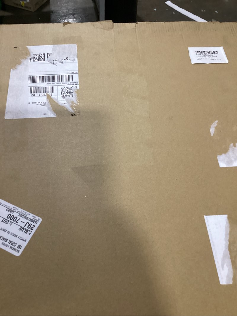 Condition photo showing Good Condition for decoruhome 16x20 picture frame, display pictures 11x14 with mat or 16x20 without mat, wall hanging poster frame, white, 1 pack white 16x20