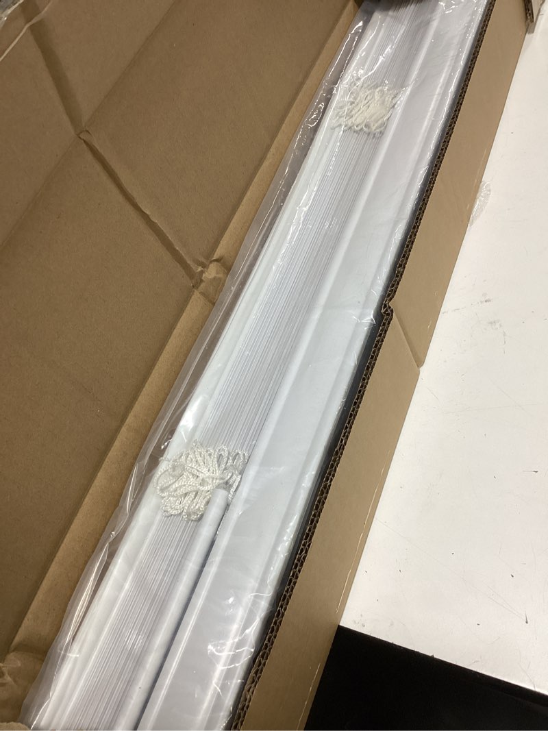 Condition photo showing Good Condition for regal living cordless 2-inch room darkening faux wood blind, smooth white, 70" x 72"