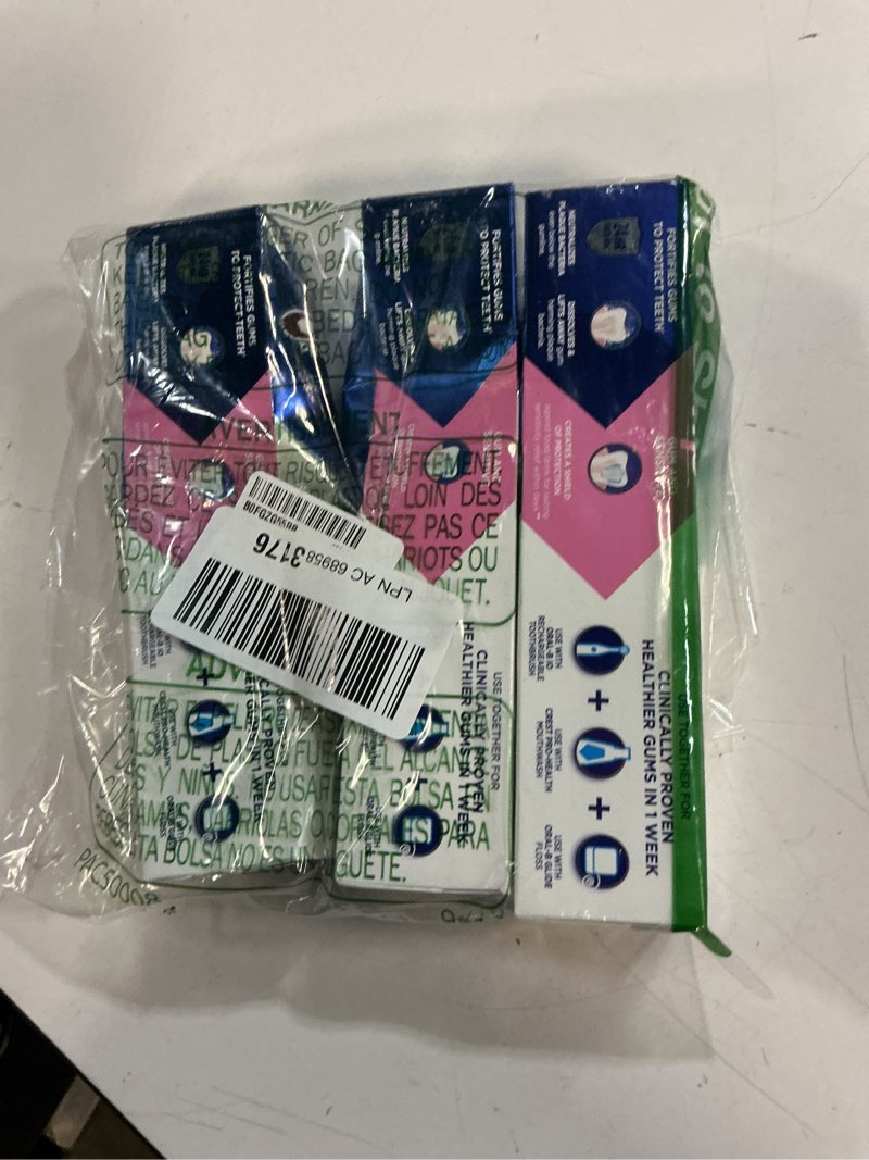 Condition photo showing New/Like New for crest sensitive and gum toothpaste 4.8 oz (3 pack), relieves sensitivity, strengthens gums, anticavity, clinically proven, antibacterial toothpaste