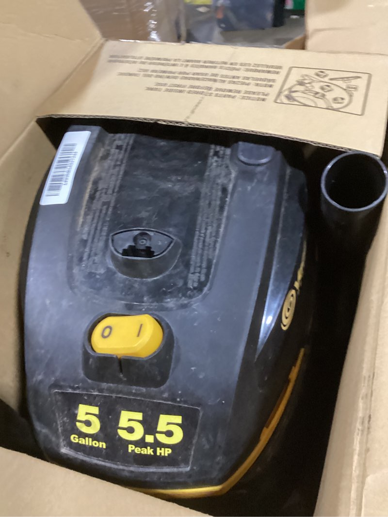 Condition photo showing As Is for Vacmaster Professional Beast Series VFB511H 0201 5-Gallon 5.5 Peak HP Wet/Dry Vac, Black Upgraded 5 Gal
