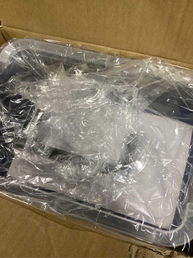 Condition photo showing New/Like New for Grey&White Modern Plastic Storage Box - 4-Layer Durable Craft Storage Containers with 2 Removable Trays for Arts & Crafts Supplies, Sewing, Office, Seasonal Decor