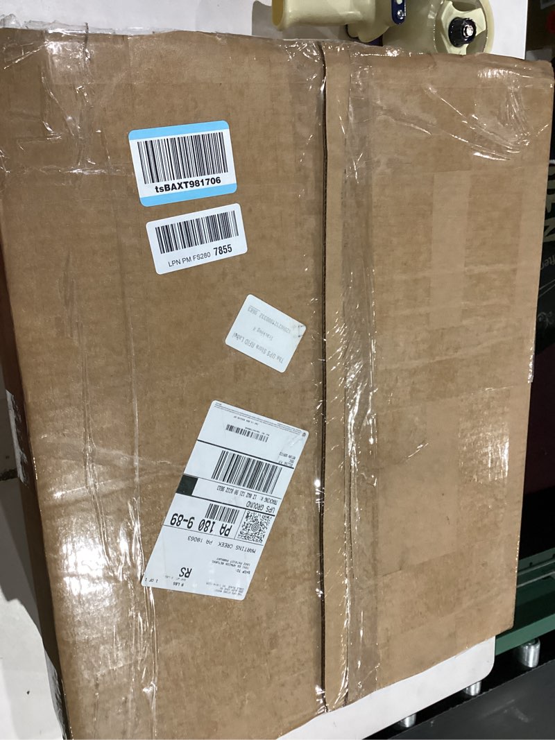 Condition photo showing As Is for Extra Large 16x20 Shadow Box Frame, 3.54" Deep Natural Wood Display Case with Linen Back, 8 Pins for Jerseys, Flowers, Wedding Keepsakes, Kids' Mementos, Tickets & Photos, White