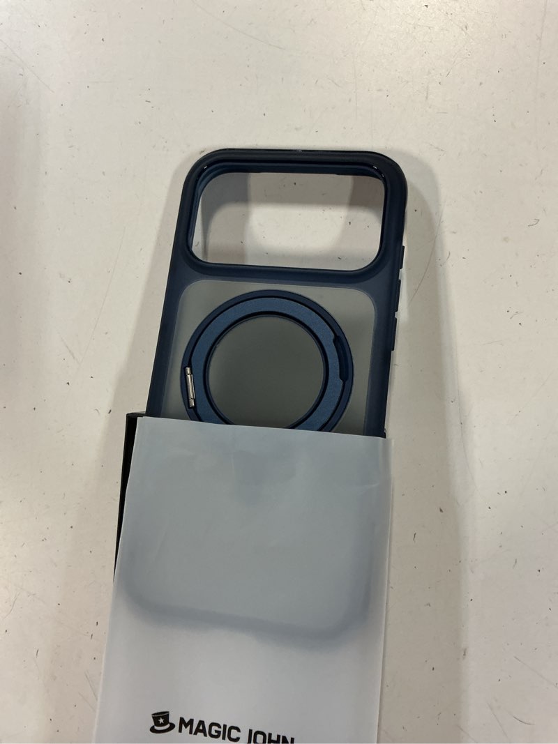 Condition photo showing Good Condition for magic john heavy duty for iphone 17 pro max case with stand, fit for magsafe, 360 magnetic ring holder, camera control cases, shockproof phone case for iphone 17 pro max 6.9", rugged cover, deep blue deep blue iphone 17 pro max 6.9"
