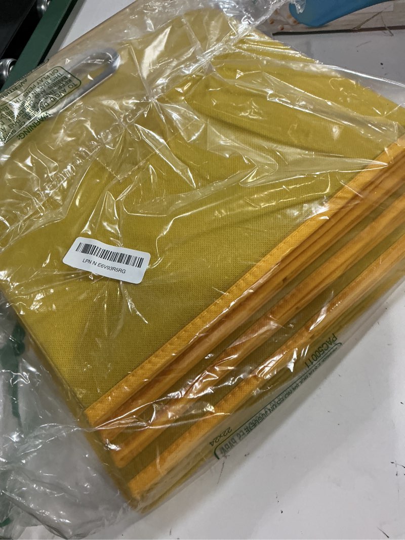 Condition photo showing Good Condition for cube storage bins,13 inch storage bin,4-pack yellow storage boxes with dual metal handles for organizing shelves,closet,nursery,home 13x13x13 inch 4pack yellow