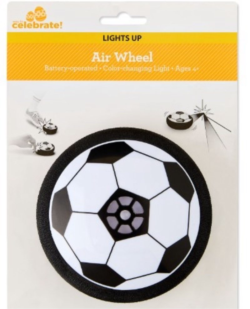 Battery-Operated Light-Up Air Wheel Party Favor, Black and White