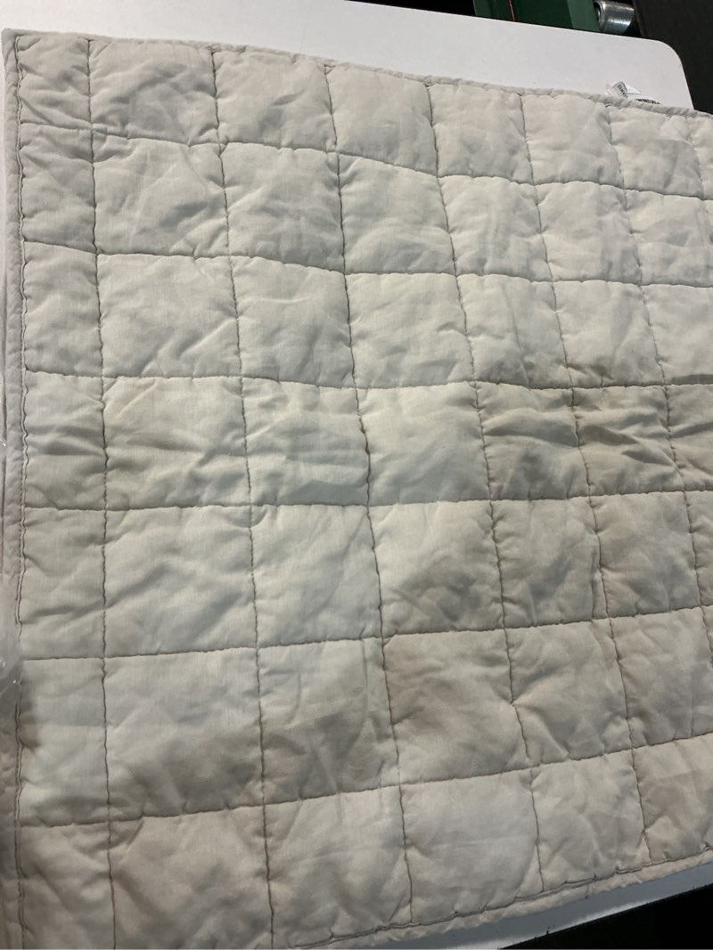 Condition photo showing Good Condition for quince european linen box quilted euro sham 26x26”