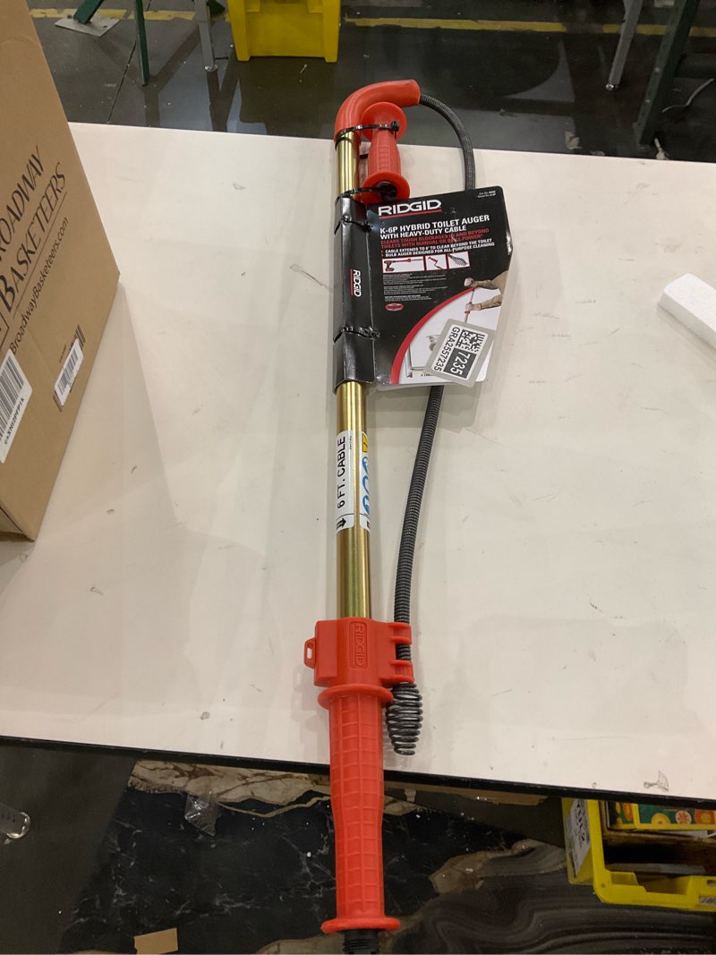 Condition photo showing New/Like New for Ridgid 56658 K-6P 6' Toilet Auger w/Bulb Head