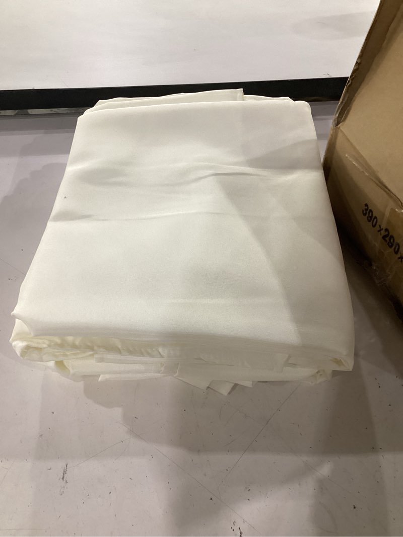 Condition photo showing As Is for sancua beige tablecloths for 6 foot rectangle tables, 6 pack - 60x102 inch - washable fabric cloth table cloth for wedding, party, birthday, banquet, reusable polyester table covers beige 6 pack 60x102 inch, rectangle
