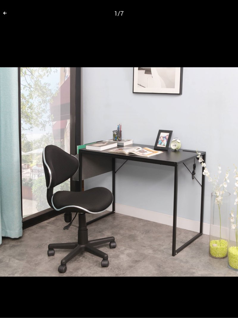 JJS Small Computer Desk Simple Style Writing Desk for Small Spaces 40 Inch Home Office Modern desk