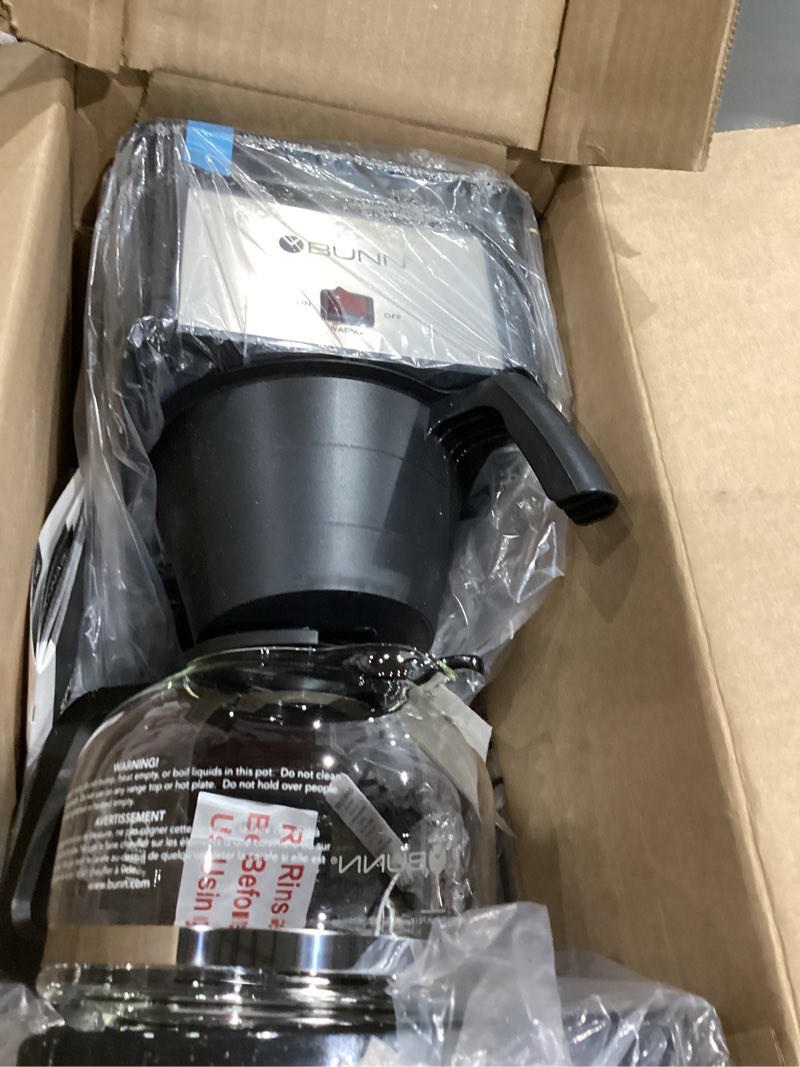 Condition photo showing As Is for bunn grb velocity brew 10-cup home coffee brewer, black classic coffee brewer