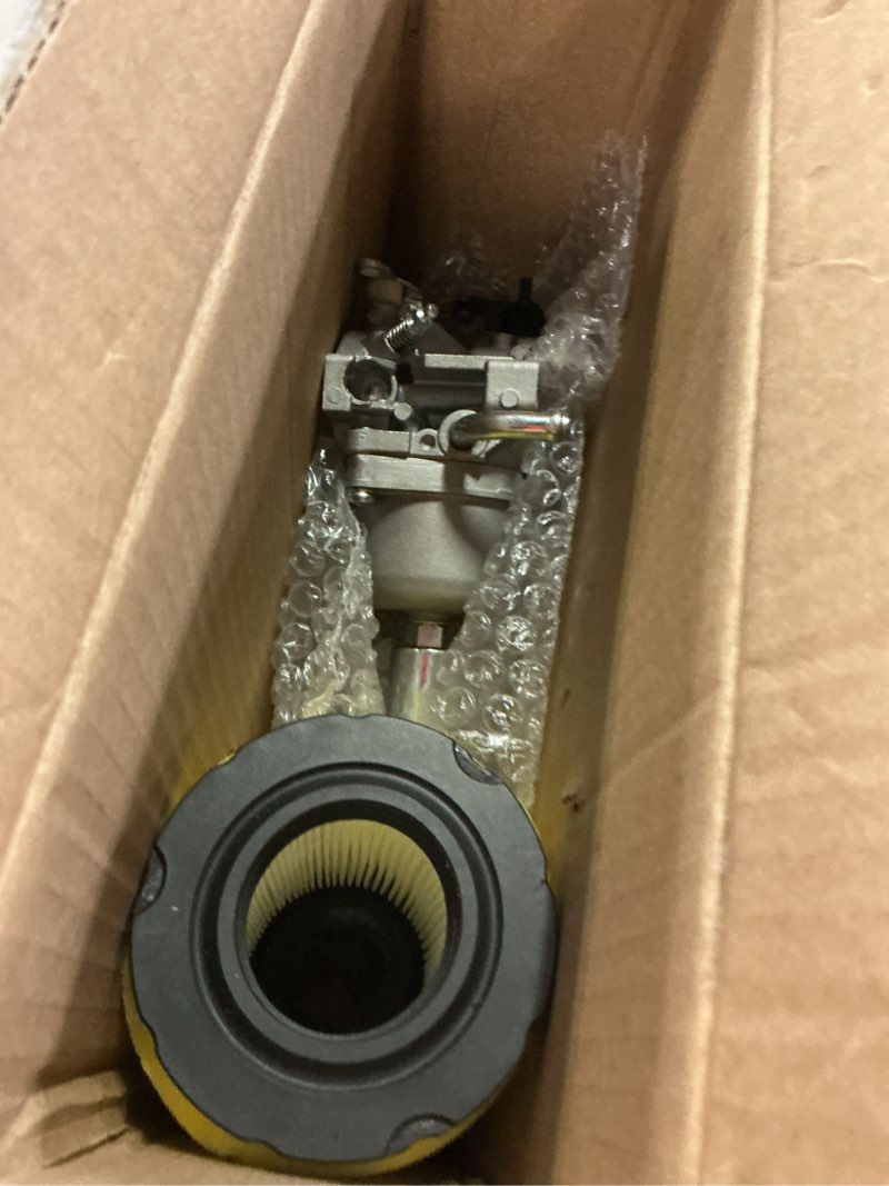 Condition photo showing As Is for carburetor for craftsman t110 17.5hp 42-in riding mower, carb with air filter kit for cmxgram1130036, with gaskets, fuel filter, spark plug, fuel shut-off valve