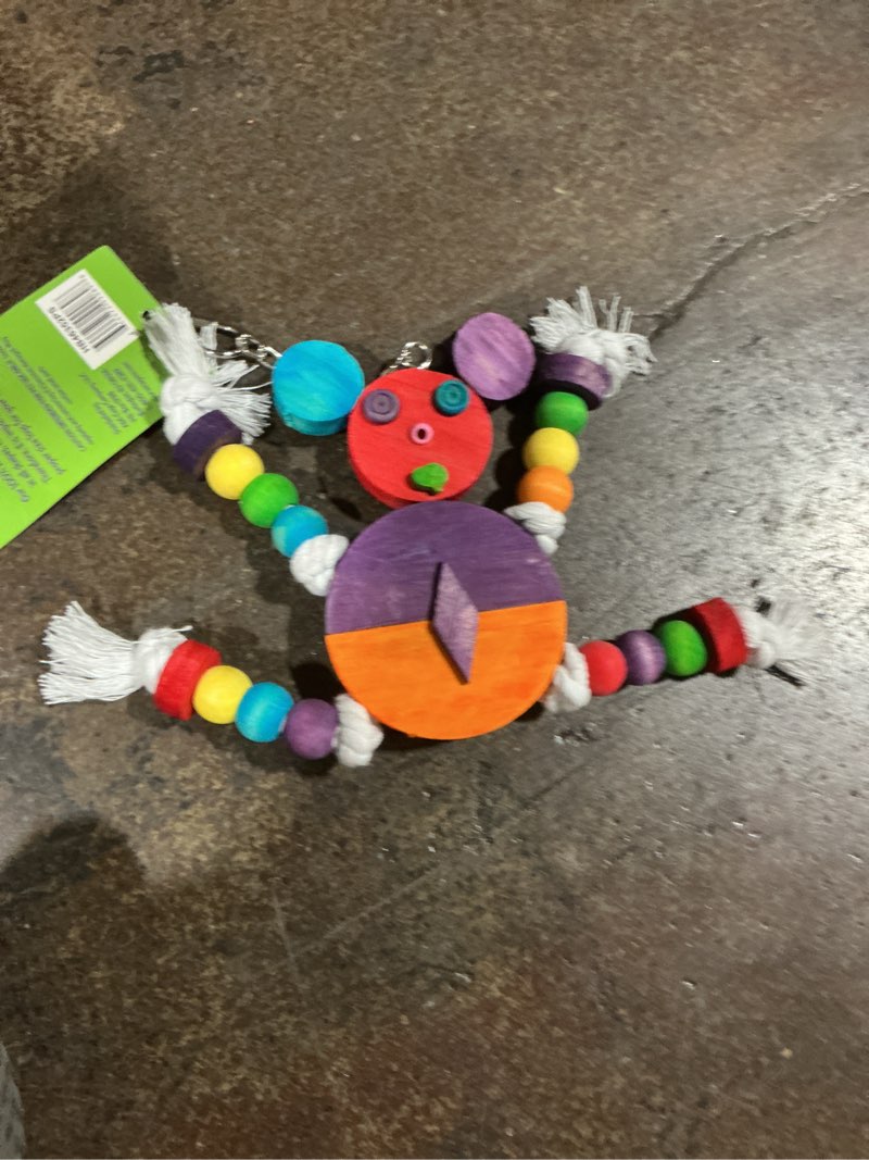 Condition photo showing Good Condition for A&E CAGE COMPANY HB46352 Happy Beaks Crazy Wooden Mouse Assorted Bird Toy, 9 by 11.8"
