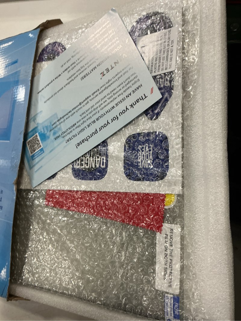 Condition photo showing Good Condition for vintez blue light screen protector for 17, 17.1, 18.1, 19 inch computer monitor and laptop – anti-uv blue light blocking film for desktop pc, eye protection filter, 15.3" x 12.6", 1 pack [1 pack] acrylic 17"-19'' diagonal (5:4) blue screen for monitor