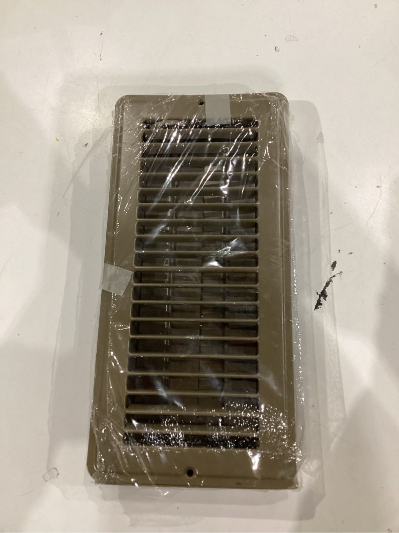Condition photo showing As Is for 4" x 10" floor register - heavy duty steel walkable floor vents - easy adjust air supply lever - vent covers for home (brown) 4x10 inches brown