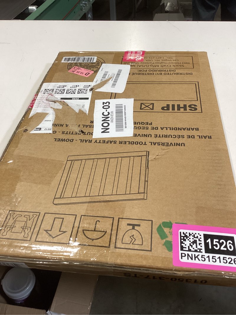 Condition photo showing New/Like New for storkcraft & graco toddler safety guardrail kit with dowels (white & driftwood) – greenguard gold certified, converts compatible storkcraft & graco crib to toddler bed, includes 2 toddler guardrails dowel kit white & driftwood