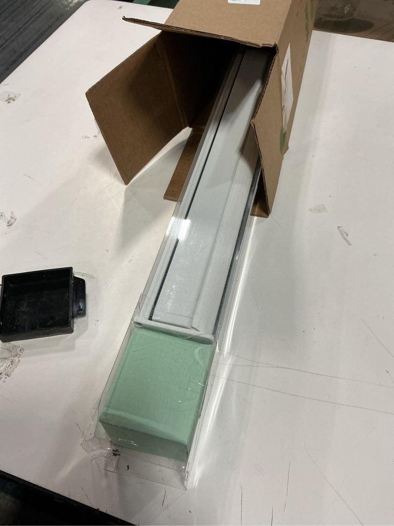 Condition photo showing Good Condition for AOSKY Light Filtering Roller Shades Cordless Blinds for Windows, 1% Openness Free-Stop Shades with Valance, Thermal Insulated Fabric, UV Protection, Natural Woven Blinds?31" W x 72" H, White? White 31"W x 72"H