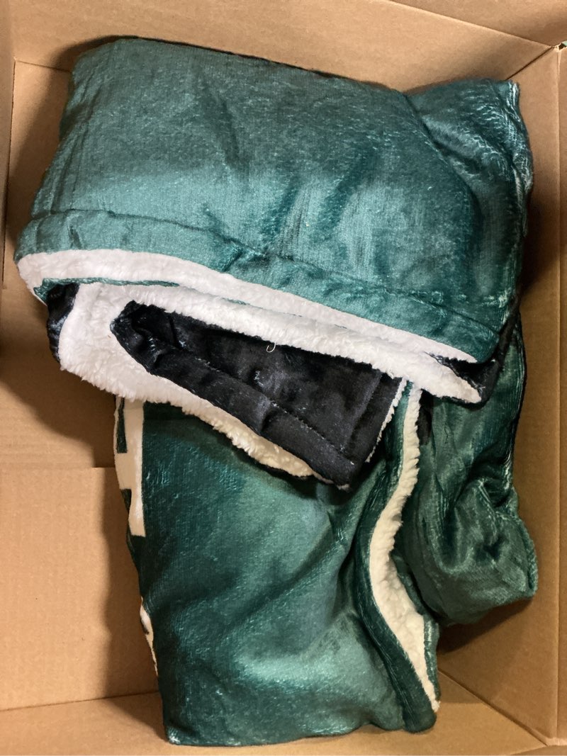 Condition photo showing As Is for Football City Sherpa Throw Blanket for Football Fans Gifts,Ultra Soft Flannel Blankets,Double Layer Fabric Warm Blankets,60" X 50" Phi-2 50x60in