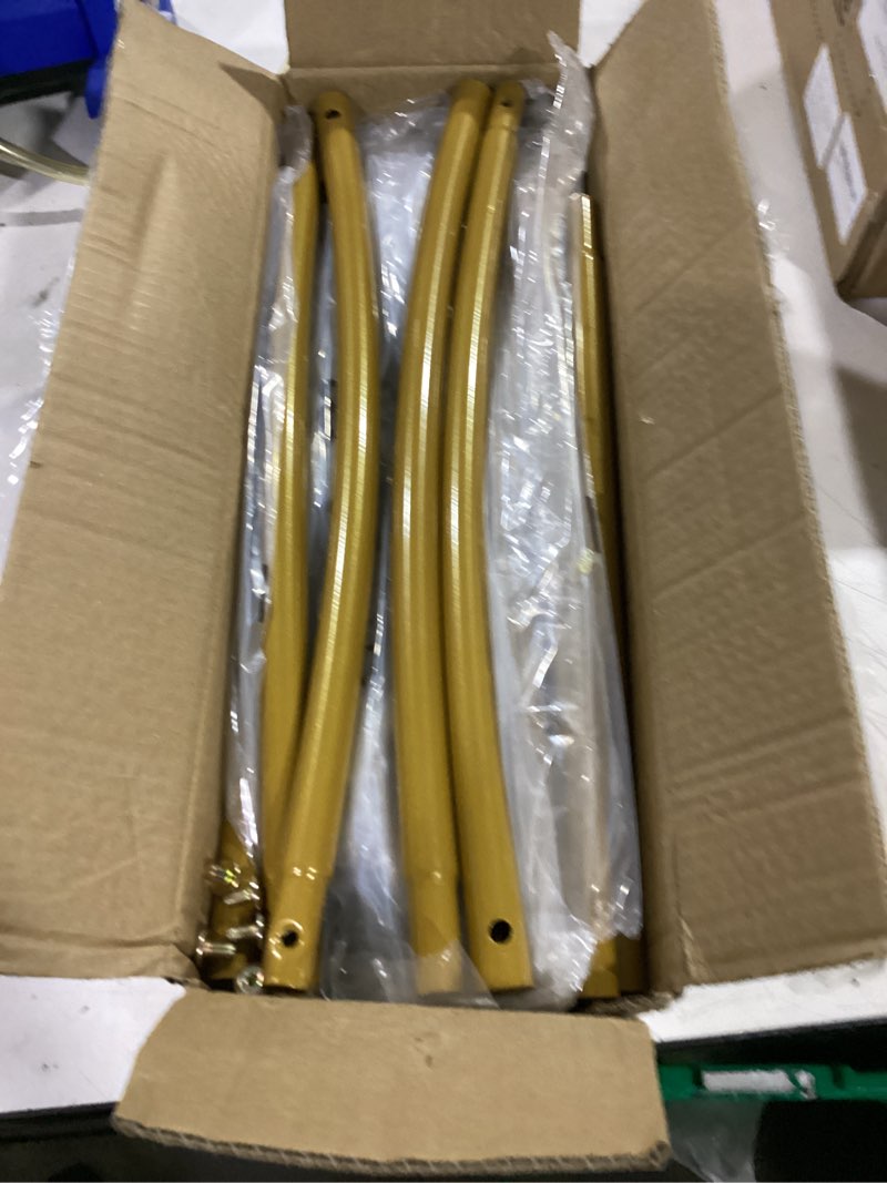 Condition photo showing Good Condition for 7.2ft round balloon arch stand kit,metal circle arch backdrop stand for parties, gold wedding arches frame with base for ceremony anniversary birthday baby shower gender reveal party decor gold 7.2ft