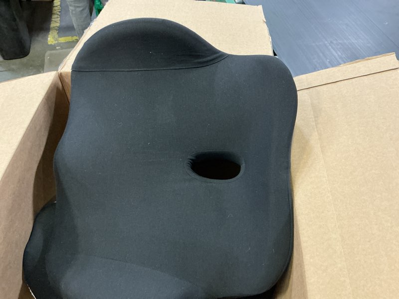 Condition photo showing Good Condition for Lexeme X Large Memory Foam Seat Cushion Lumbar Support Pillow for Sciatica & Tailbone Pressure Relief Coccyx Pad for Office Chair, Car,Wheelchair,Home,Office Black 2 pack 