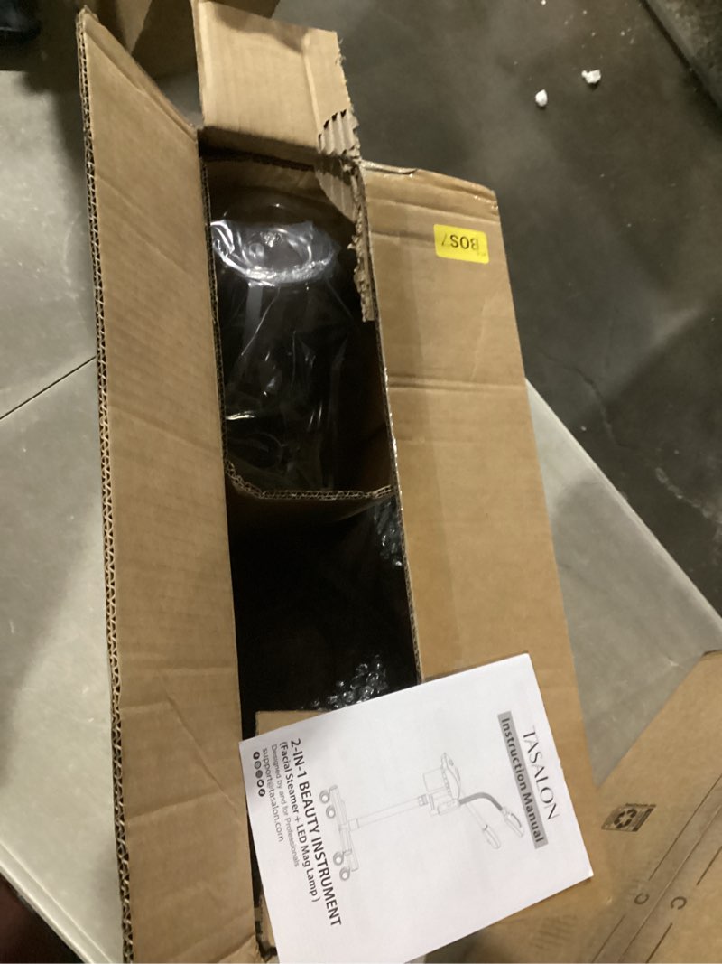 Condition photo showing Good Condition for TASALON Professional Ionic Facial Steamer, 2-in-1 Face Steamer for Facial with 5X Magnifying Foldable Arm, Mist Face Steamer Salon Spa Beauty Skin Care Equipment, Aroma Therapy Nozzle Included- Blcak