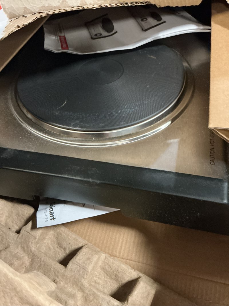 Condition photo showing Good Condition for Cuisinart CB-60P1 Countertop Double Burner, Stainless Steel/Black