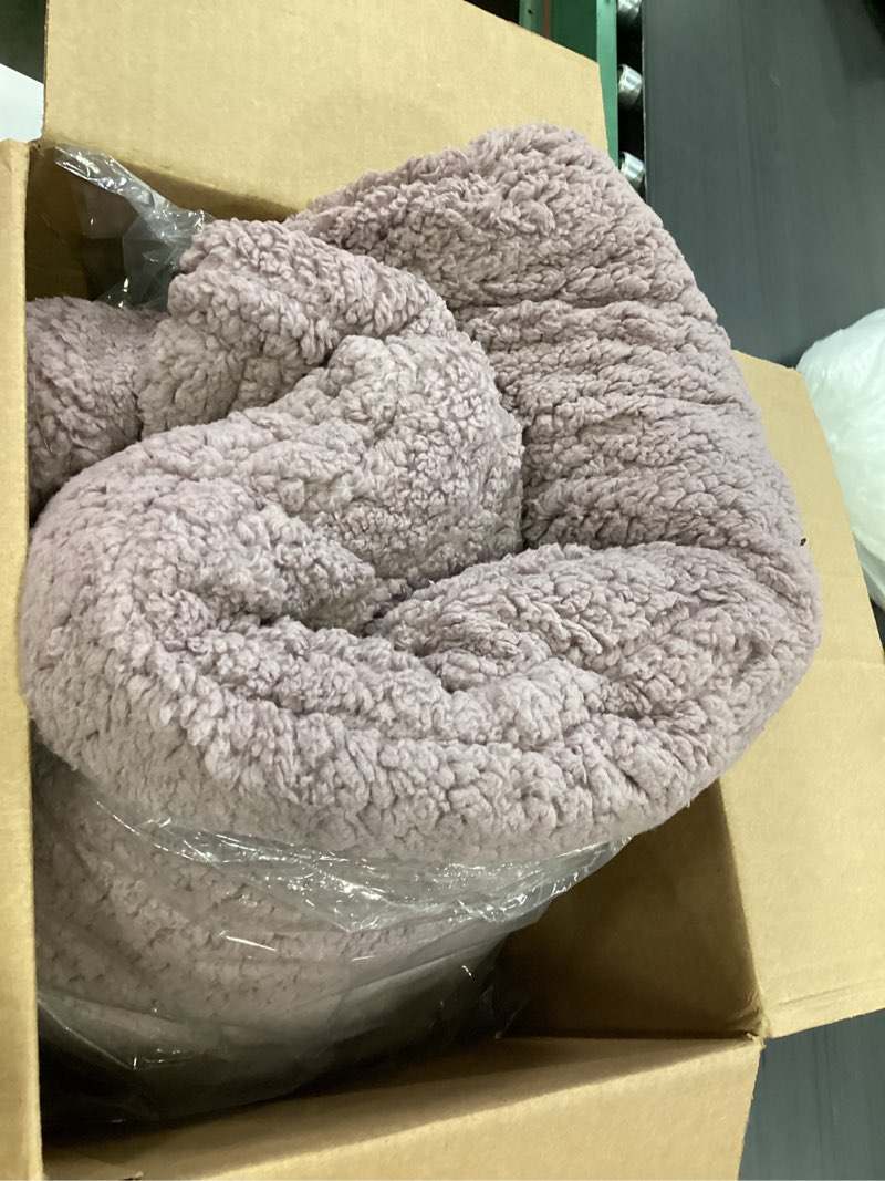 Condition photo showing As Is for Eydna Electric Heated Blanket Full Size 72"×84" with 9 Heating Levels & 1-10Hs Auto Off?Double Sided Plush Sherpa, Energy Efficient, Machine Washable, for Couch & Bed, Light Purple 08-light Purple Full (72" x 84")