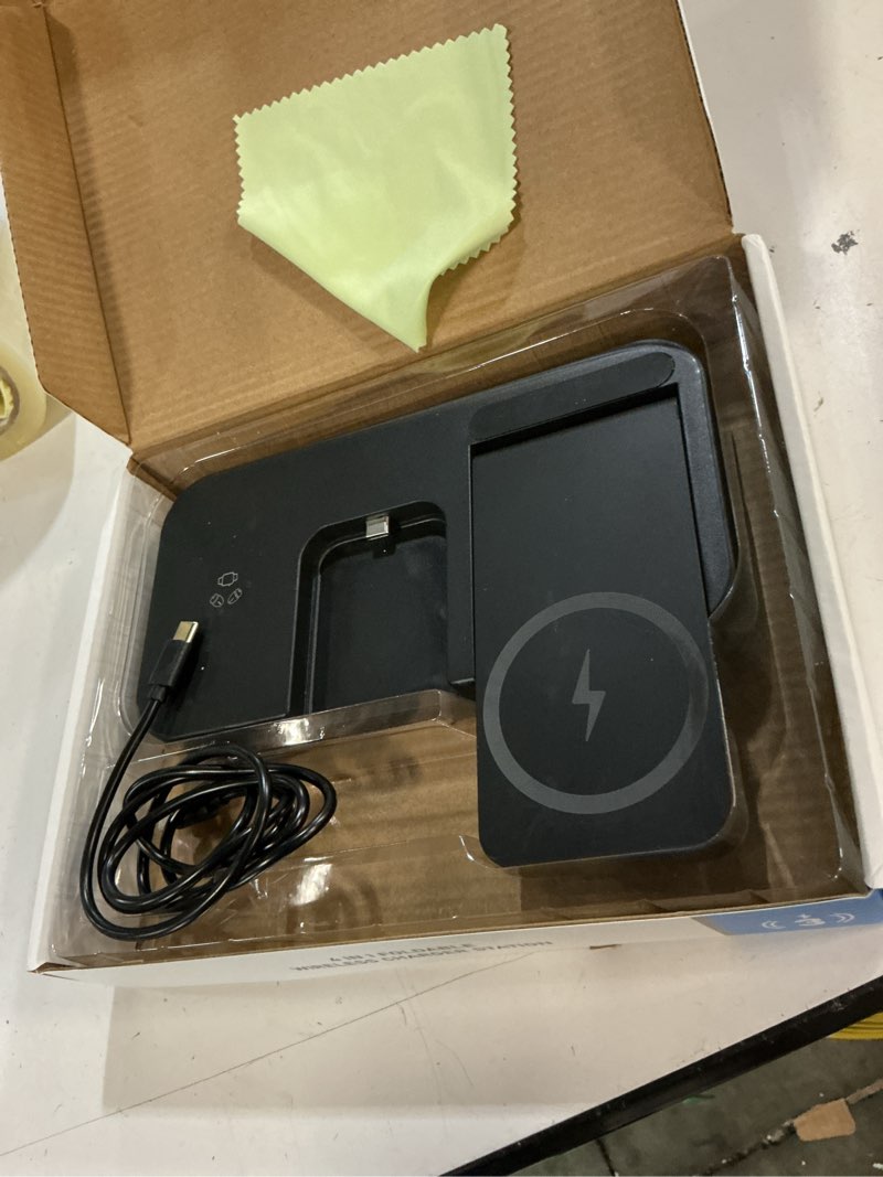 Condition photo showing As Is for 4 in 1 wireless charging case for oura ring gen 4 charger (oura ring charger not included), 25w fast magnetic charger for iphone, apple watch, airpods, wireless charger for samsung galaxy