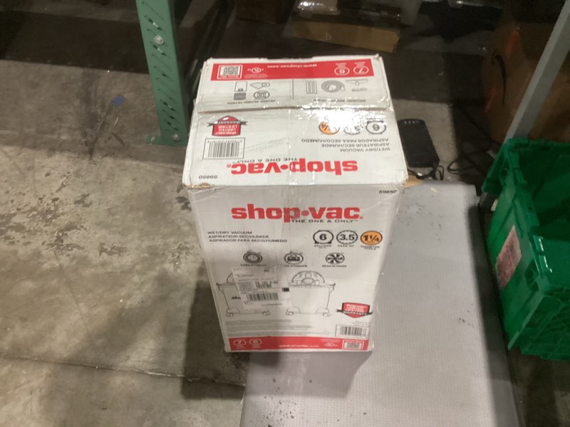Condition photo showing Good Condition for Shop-Vac 5985005 6 Gallon Wet/Dry Vacuum, 3.5 Peak HP, 1.25 Inch Diameter x 7 Foot Hose, 6 Foot Cord