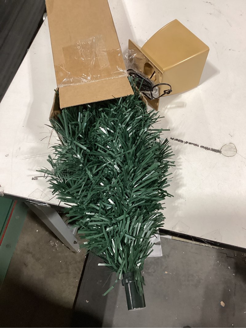 Condition photo showing Good Condition for 3ft Green Fiber Optic Christmas Tree,Pre-Lit Artificial Mini Christmas Tree, Tabletop Small Xmas Tree with Stars Holiday Home Decorations