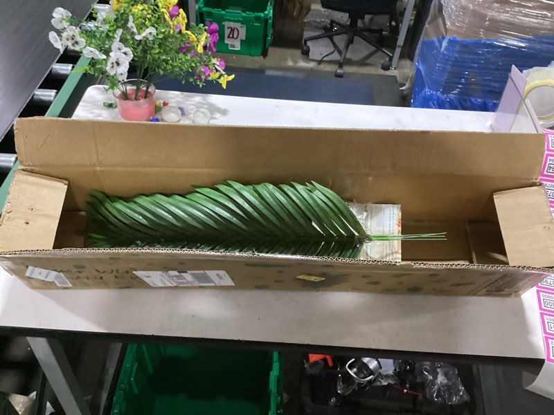 Condition photo showing As Is for 5ft artificial palm tree indoor plant tall fake tropical paradise palm tree in pot with real bark design faux areca palm tree for home office living room bedroom farmhouse modern decor 1pcs 1 5ft. (2 plant pieces only)