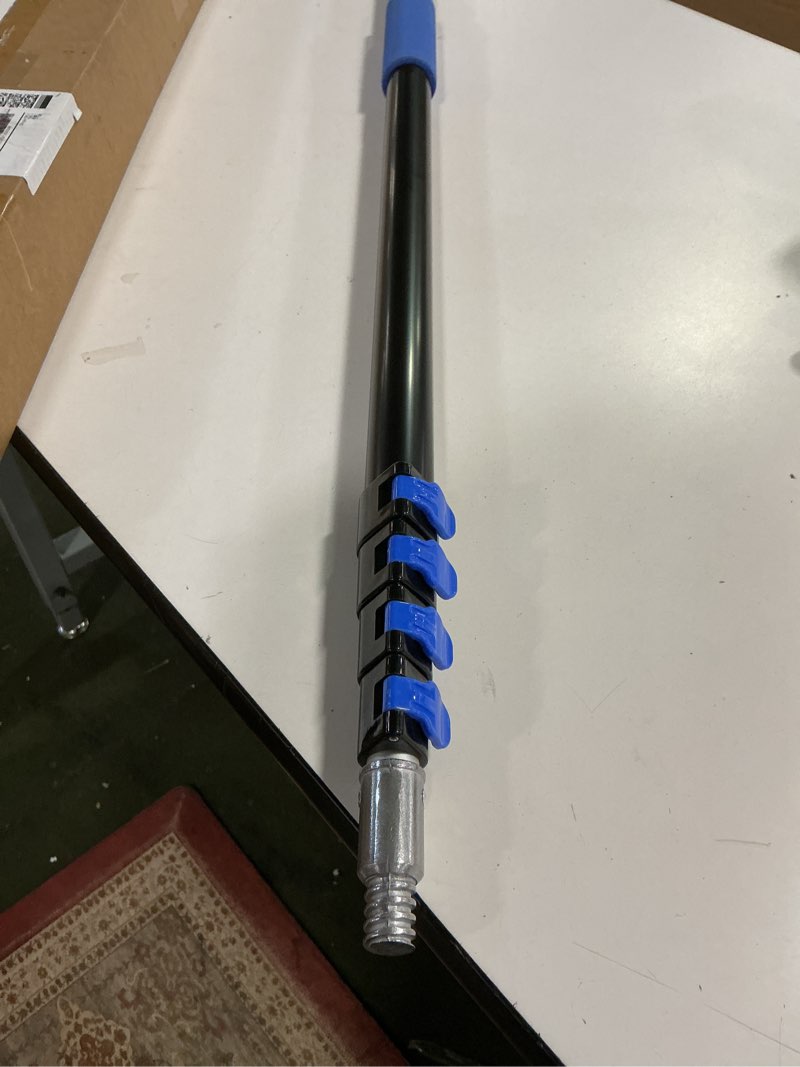 Condition photo showing As Is for Vaughan 6 Ft Telescoping Extension Pole, Aluminum High-Reach Handle with EVA Grip, Flip-Lock Adjustable Sections for Painting, Cleaning & Hard-to-Reach Areas – 050200ECE