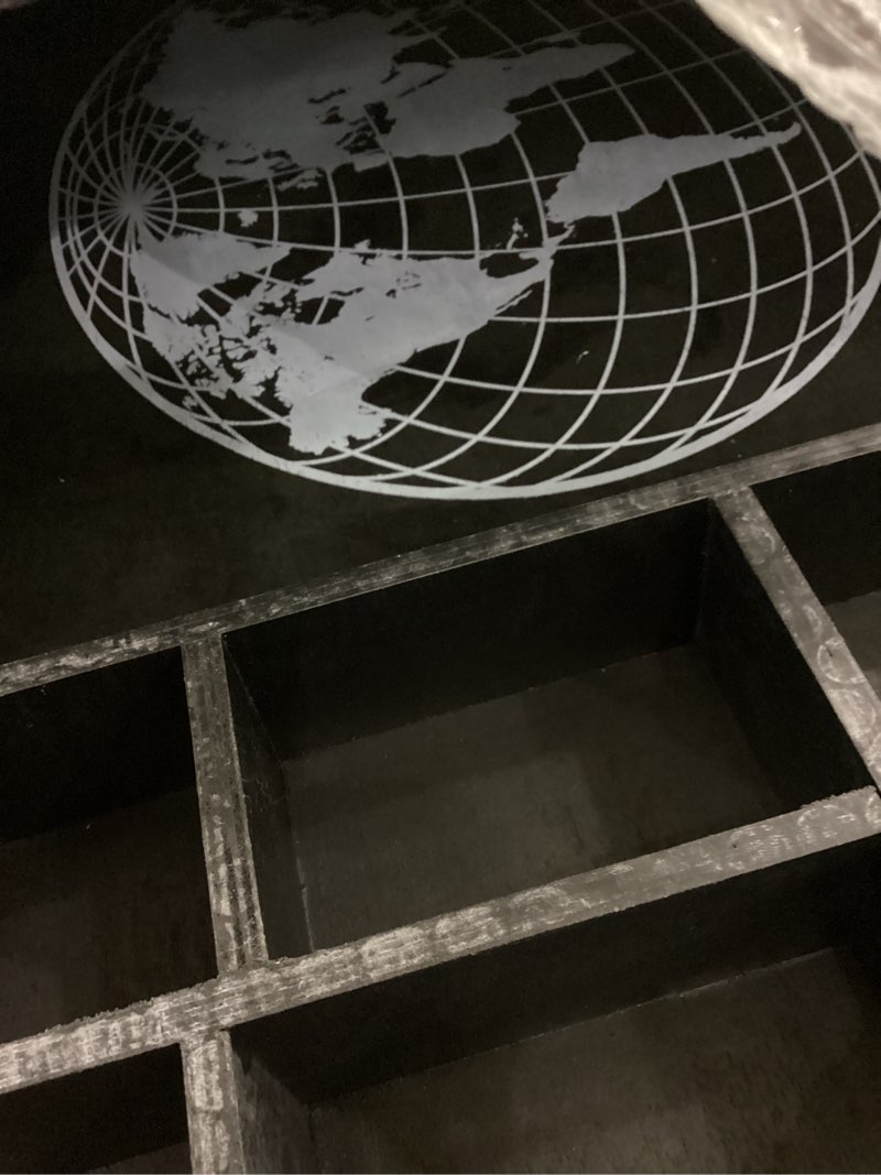 World map with storage slots