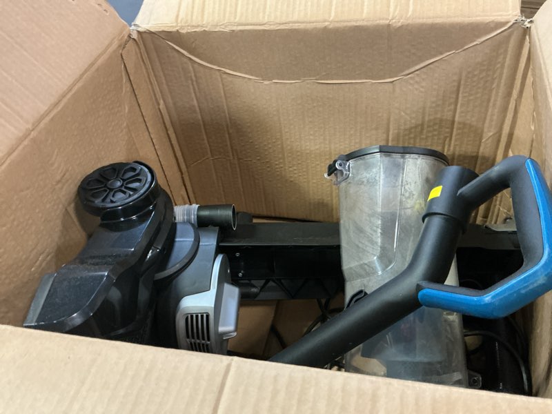 Condition photo showing As Is for eureka airspeed ultra-lightweight compact bagless upright vacuum cleaner, replacement filter, blue