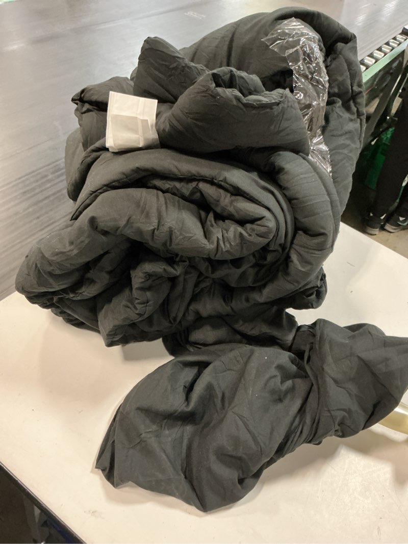 Condition photo showing As Is for cozylux full size comforter sets black - 7 pieces bed in a bag full, oeko-tex certified bed set, all season soft bedding set with down alternative comforter, sheets, pillowcases & pillow shams black full