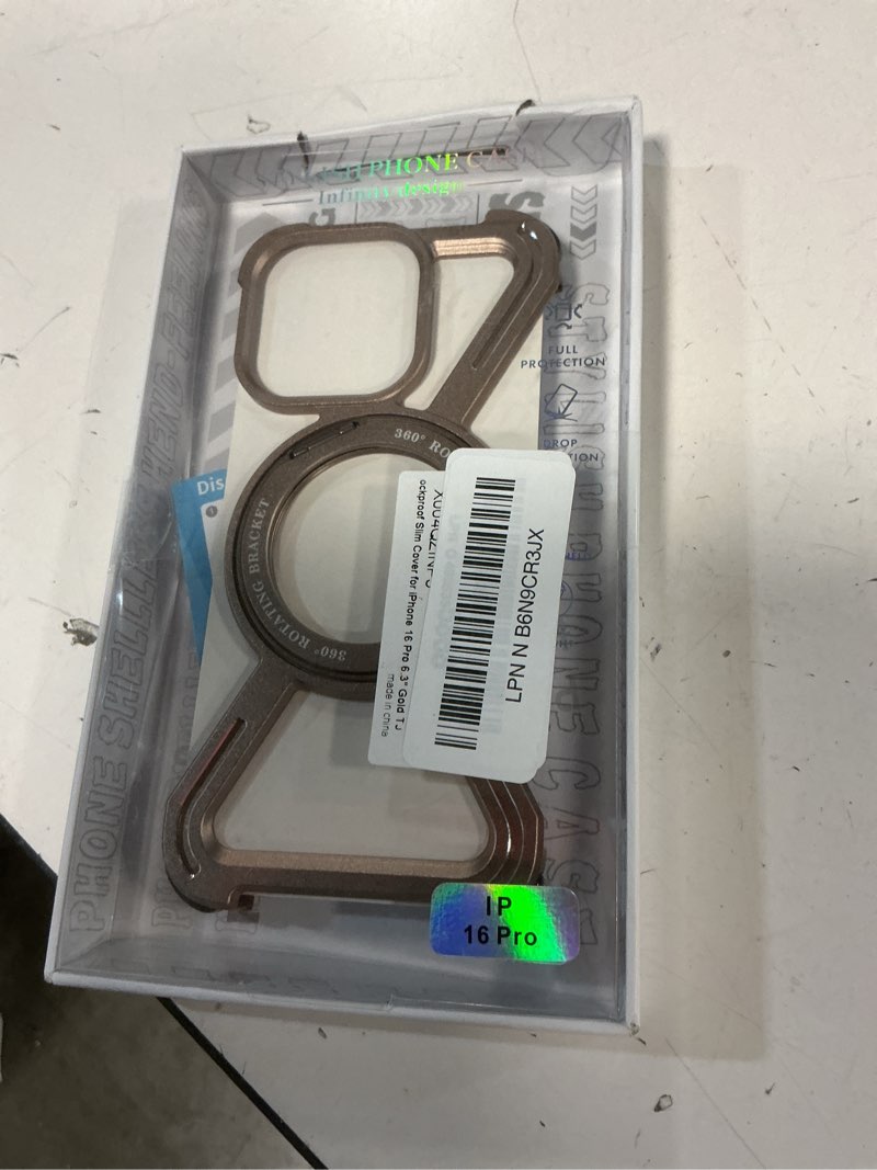 Condition photo showing New/Like New for COTDINFOR Metal Case for iPhone 16 Pro Case Gold Grade Drop Protection [Compatible with MagSafe]