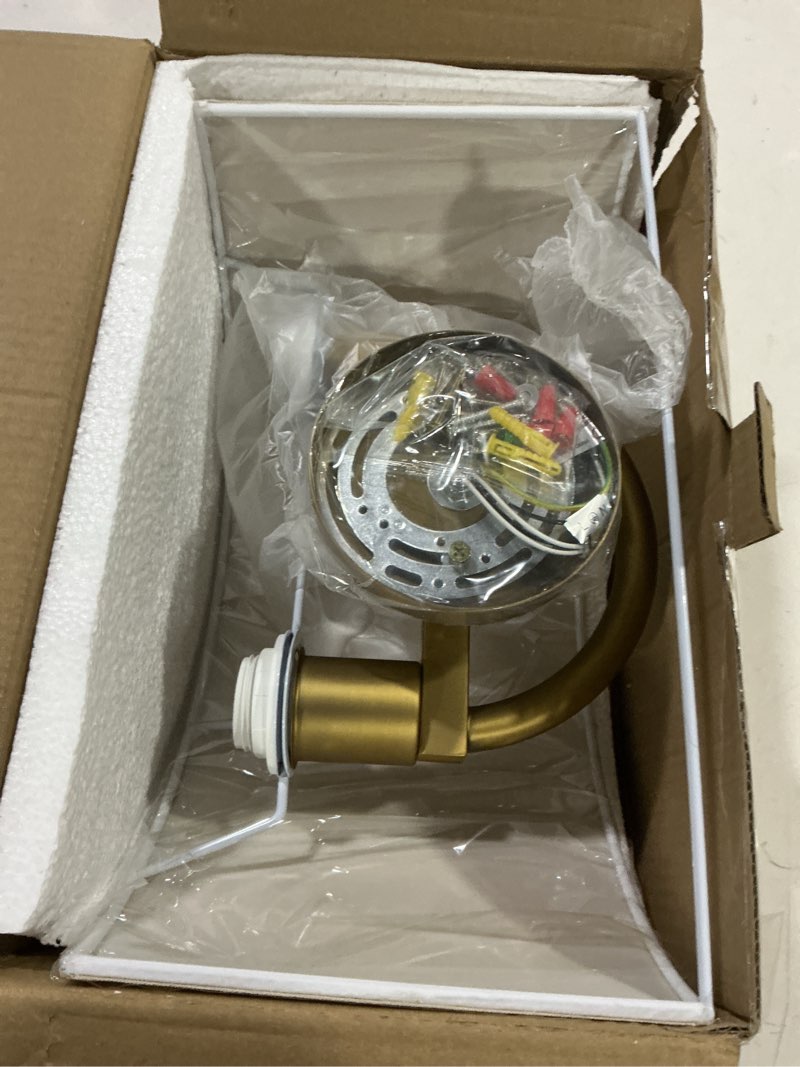 Condition photo showing Good Condition for industrial 2-lights wall sconce fixtures with linen fabric shade, double wall light lamps decor for hallway bedroom living room bathroom stairway
