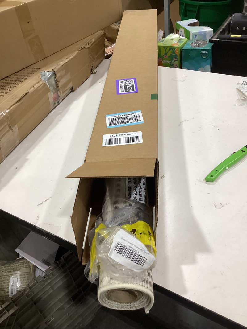 Condition photo showing Good Condition for Dash and Albert Malta Grey Machine Washable Area Rug - 2' x 3' Grey Stripe Washable Accent Rug - Durable, High Traffic Areas Kitchen, Mudroom, Hallways Malta Grey 2' x 3' (Rectangular)