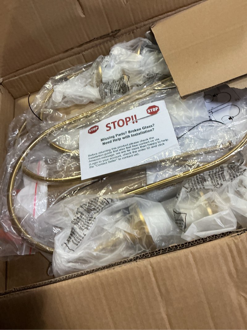 Condition photo showing New/Like New for Modern Globe Chandelier 5 Light Mid Century White Milk Glass Vintage Sputnik Hanging Chandeliers Gold Pendant Light Fixtures for Dining Room Kitchen Living Room Bedroom White 5 Lights Rod