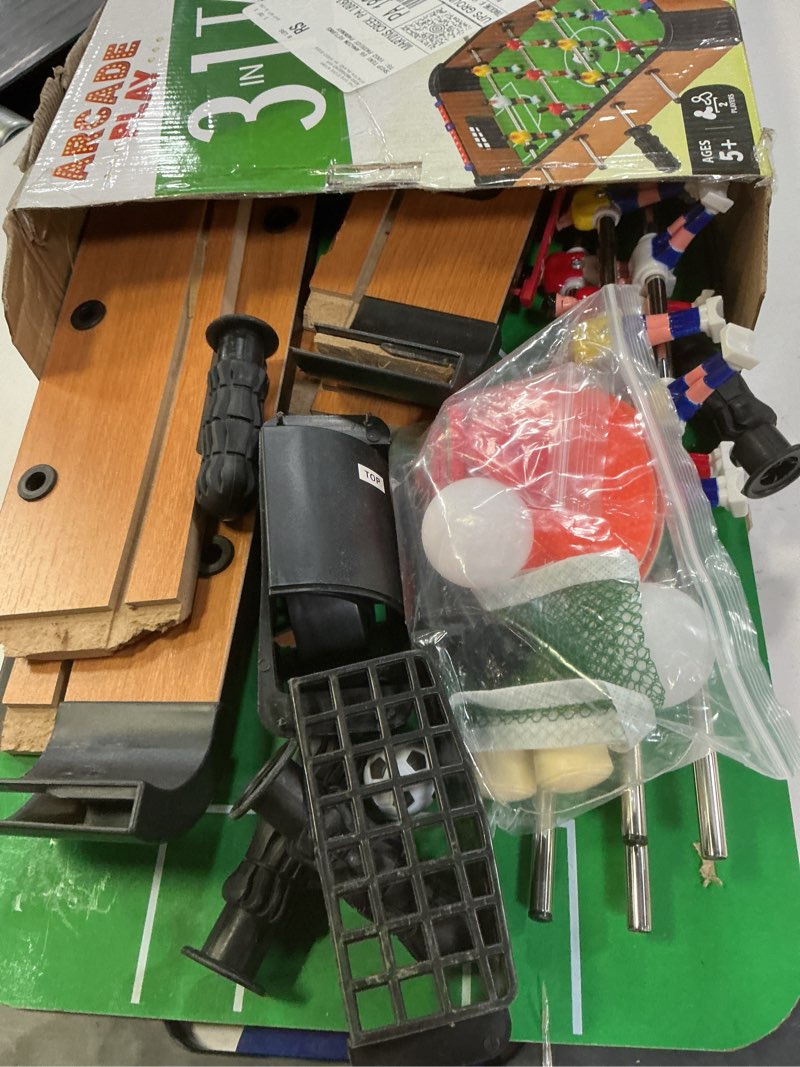 Condition photo showing As Is for Point Games Hockey Table, Mini Table Games for Kids, Arcade Game for Boys & Girls, Great Gift fro Children Ages 3+ 3in1