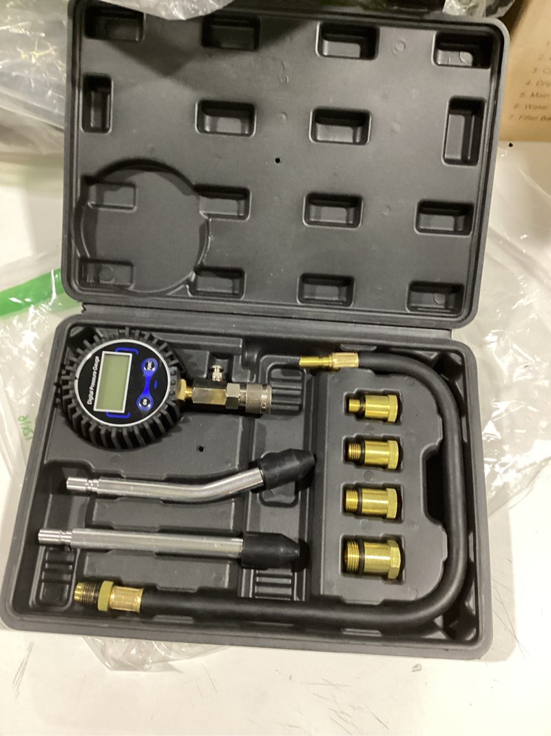 Condition photo showing Good Condition for BETOOLL 8pcs Compression Tester Automotive - Digital Compression Gauge 0-300PSI for Petrol Engine Cylinder Compression Tester Tool Kit with Adapters & Hose Black